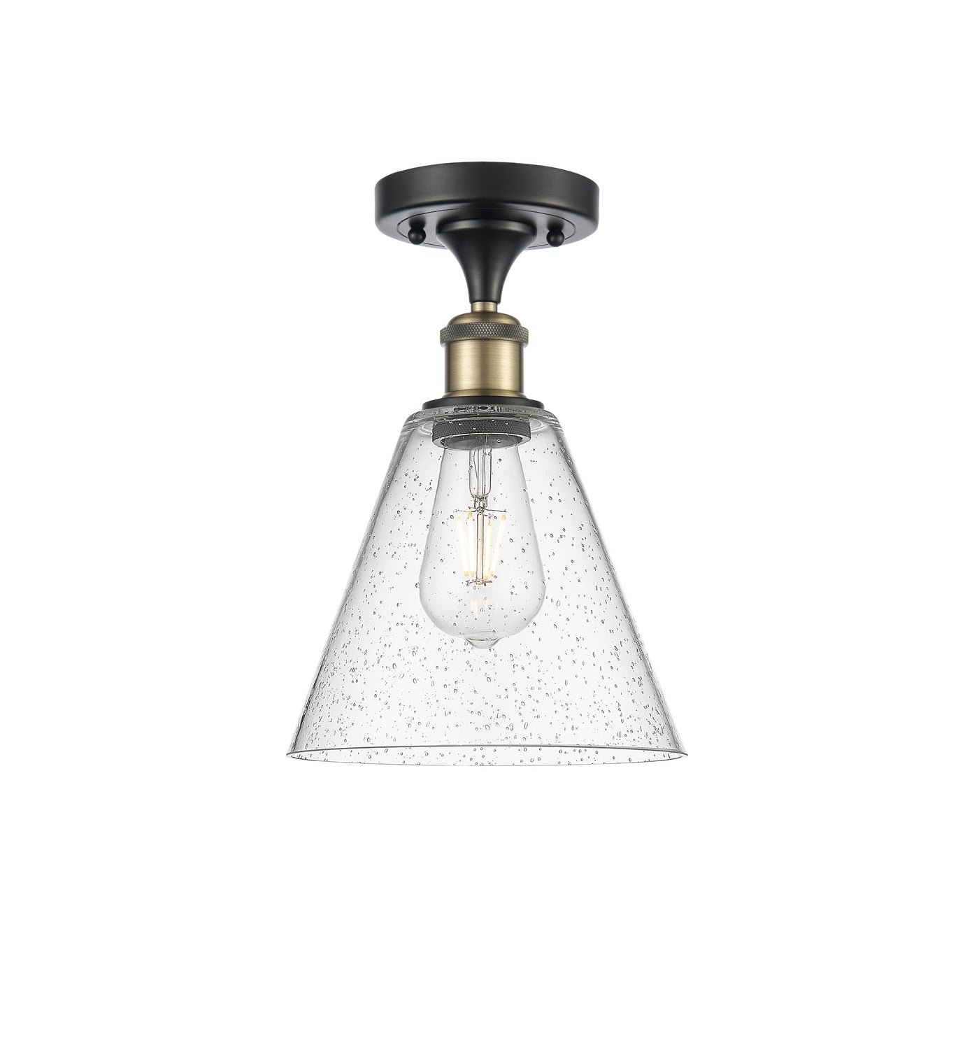 Ballston Semi-Flush Mount White Polished Chrome