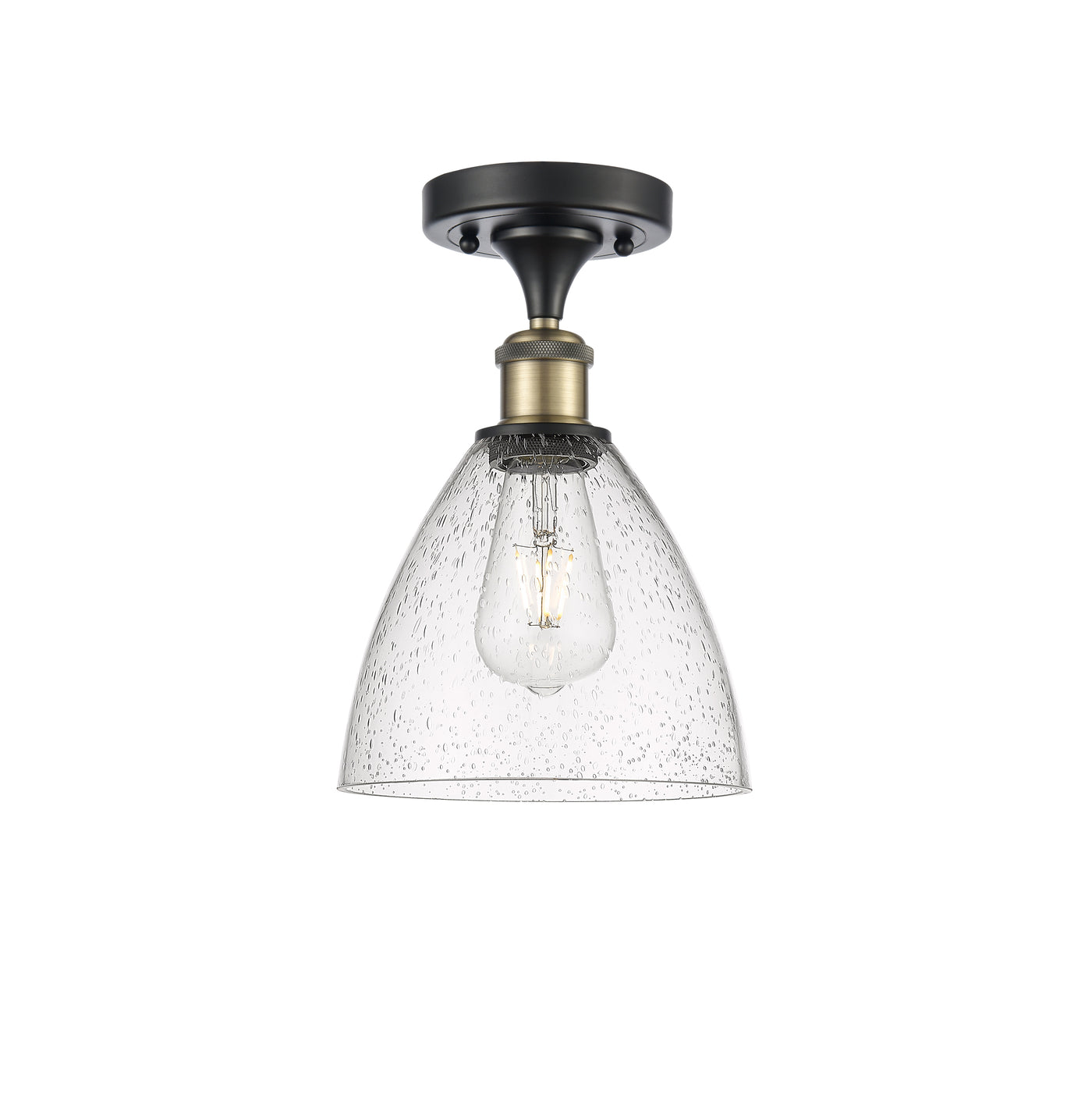 Ballston Semi-Flush Mount Cast Brass Chrome