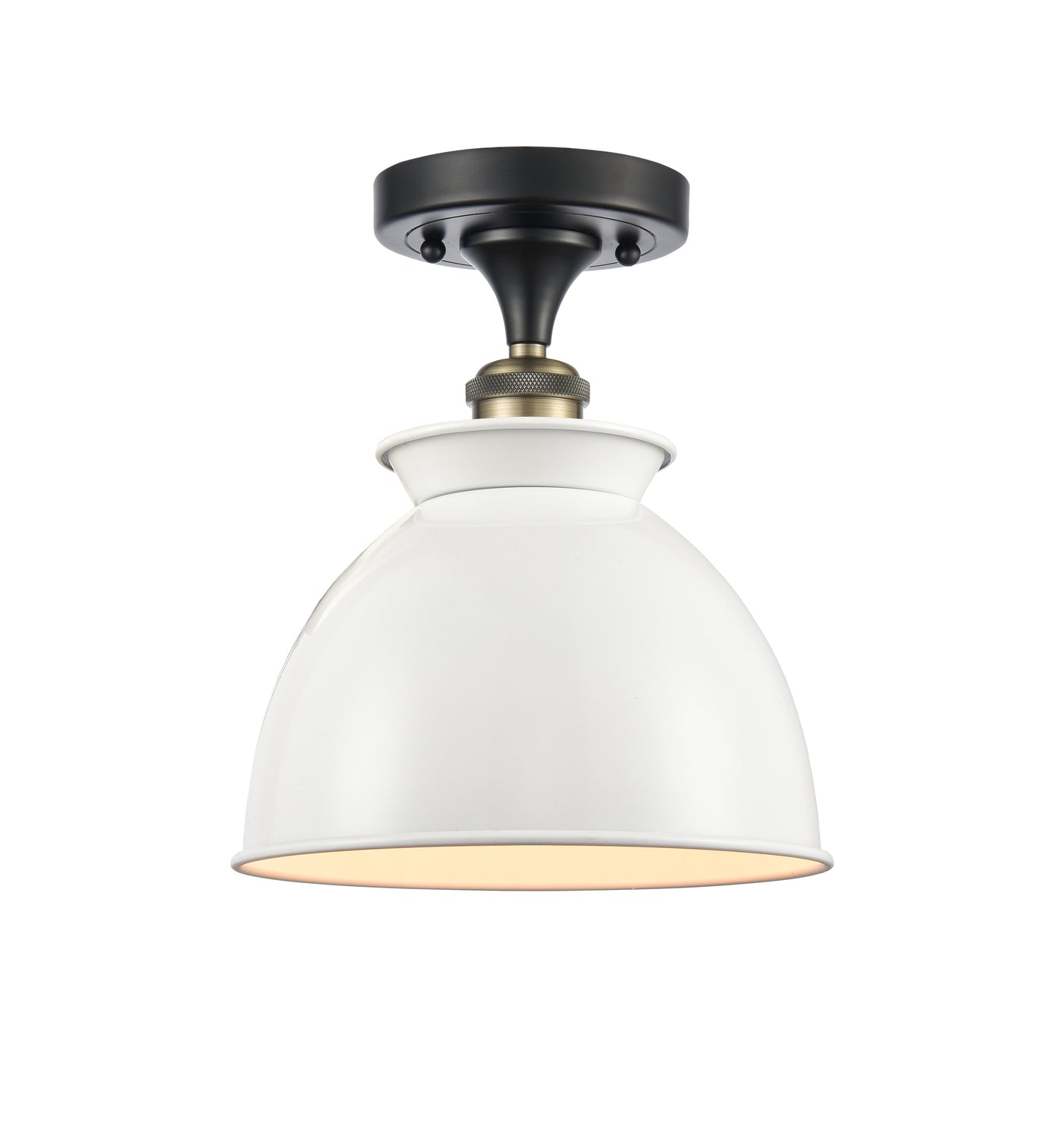 Ballston Semi-Flush Mount White Chrome