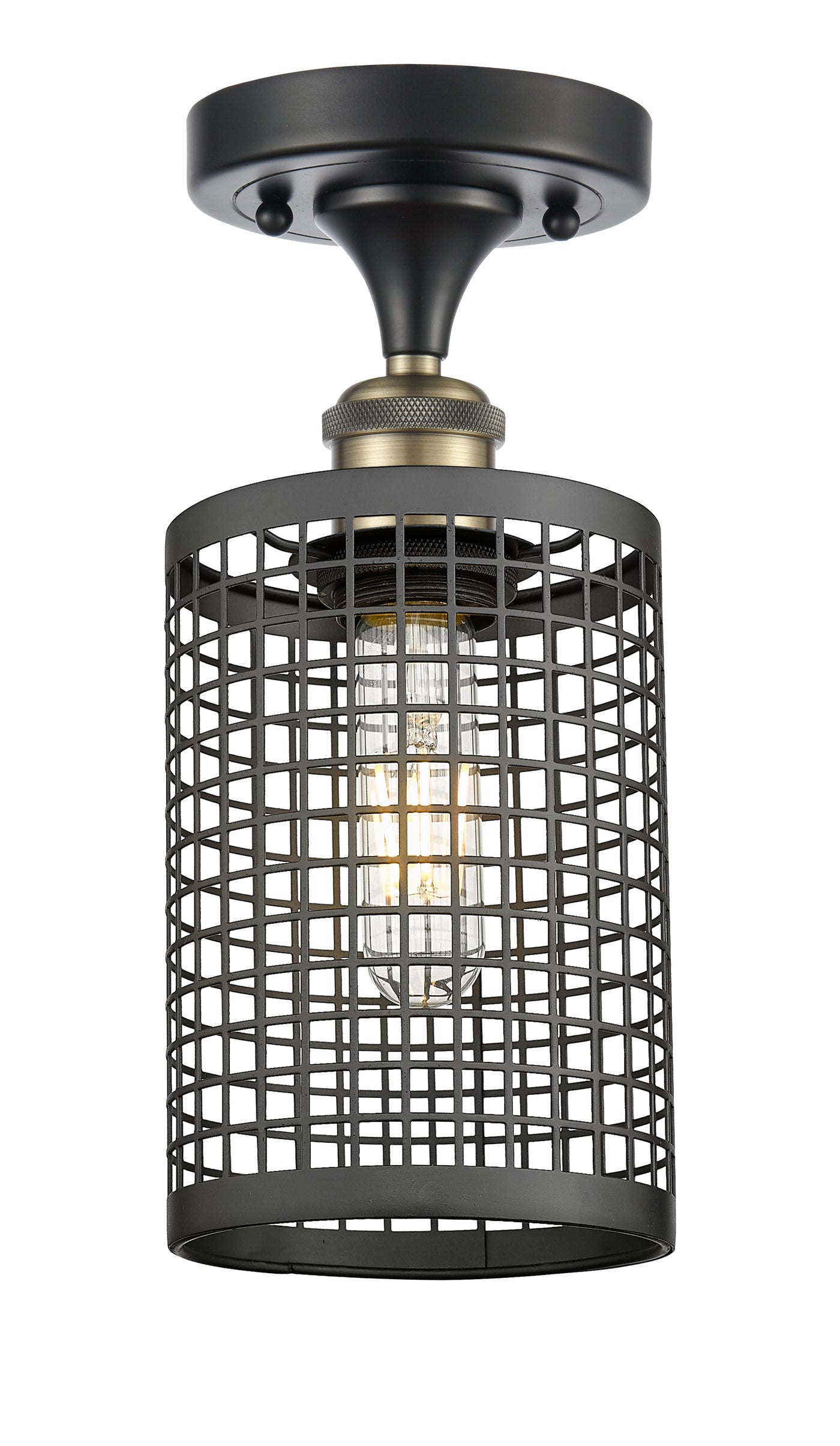 Ballston Semi-Flush Mount Polished Nickel