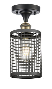 Ballston Semi-Flush Mount Polished Nickel
