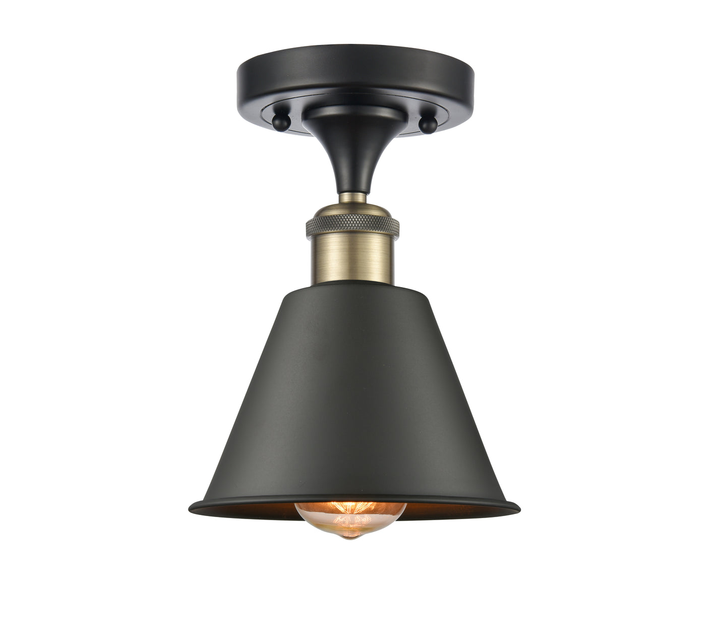 Ballston Semi-Flush Mount Cast Brass Steel