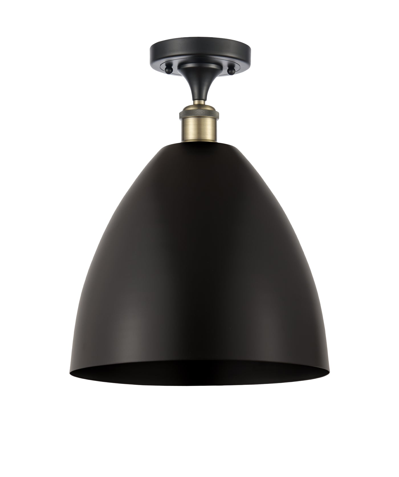 Ballston Semi-Flush Mount White Polished Chrome