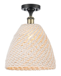Ballston Semi-Flush Mount White Chrome