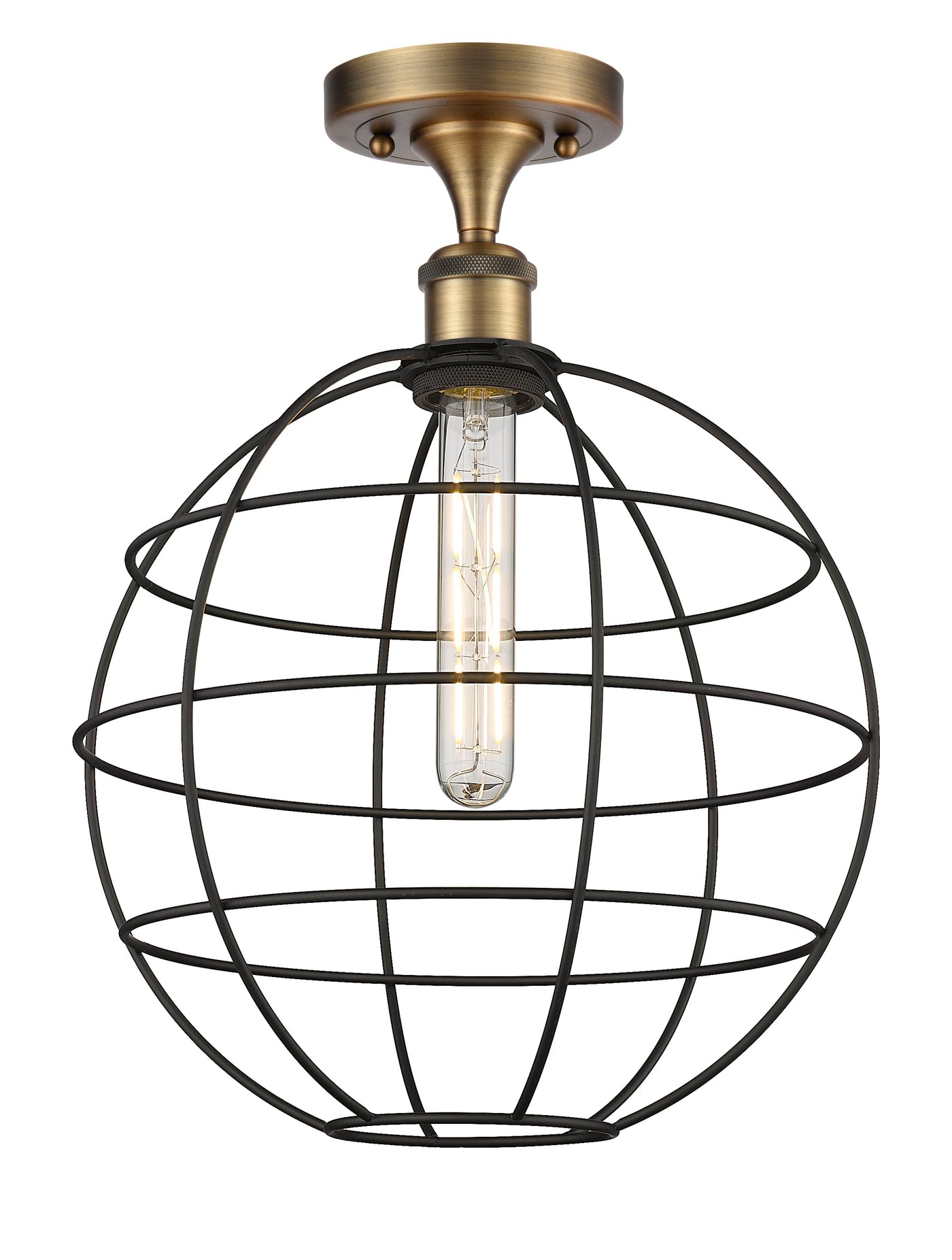Ballston Semi-Flush Mount Satin Nickel