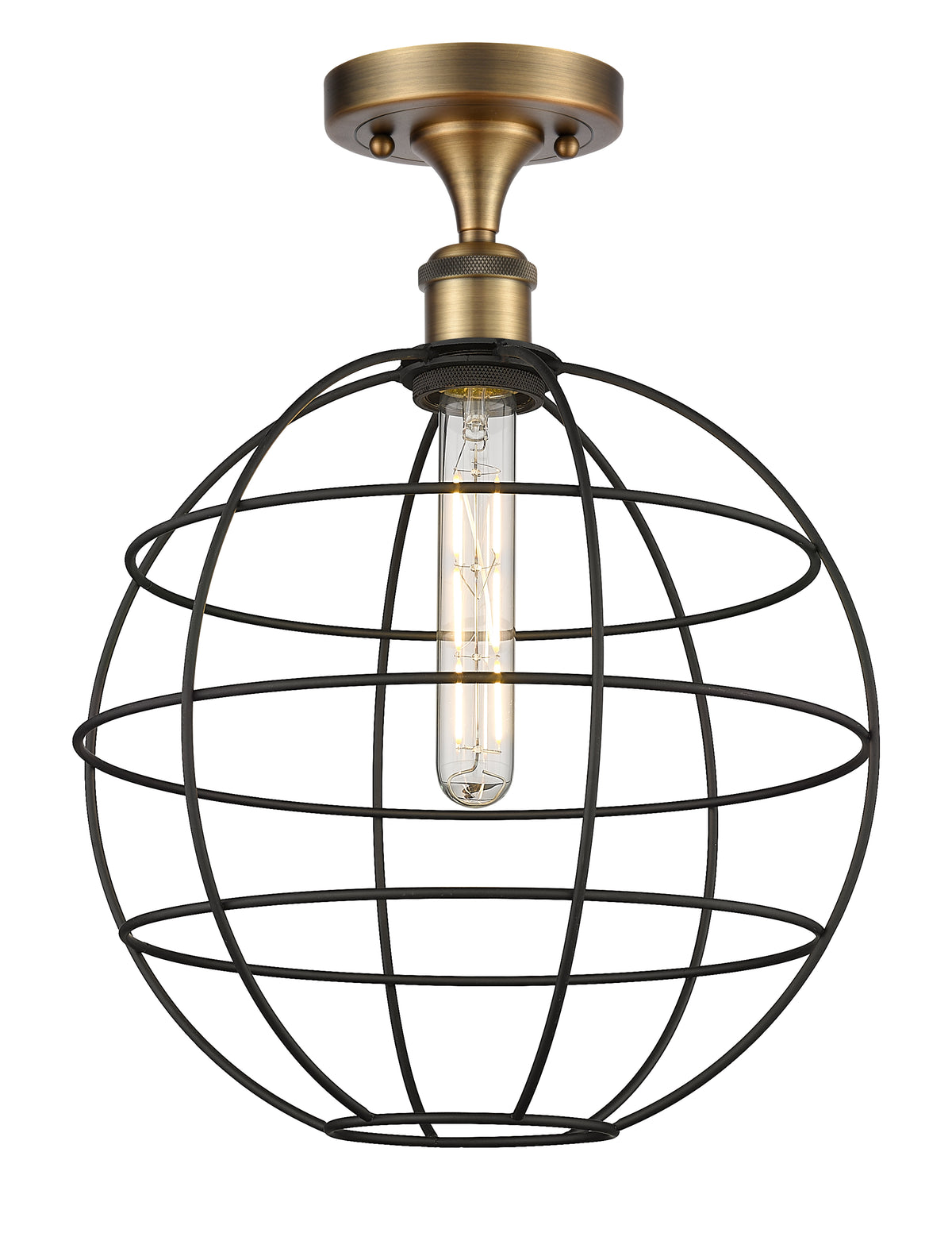 Lake Placid 12-Inch 1-Light Semi-Flush Mount