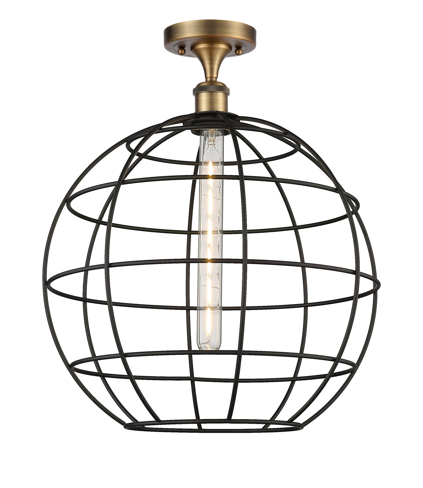 Ballston Semi-Flush Mount Satin Nickel
