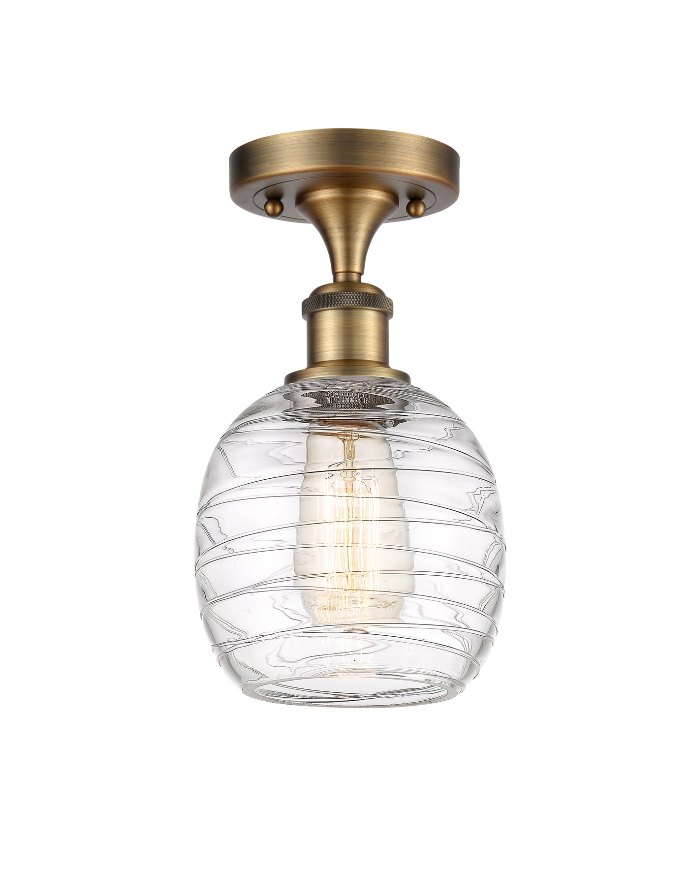 Ballston Semi-Flush Mount White Chrome