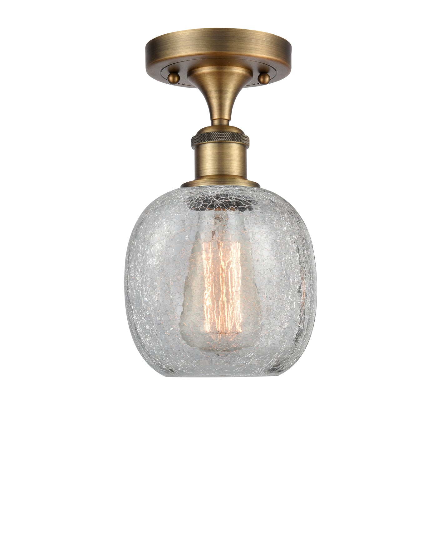 Ballston Semi-Flush Mount Satin Nickel 8 Inch