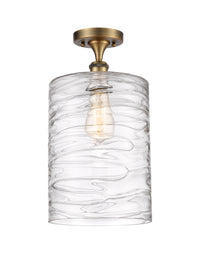 Ballston Semi-Flush Mount - Brass Glass Elegance