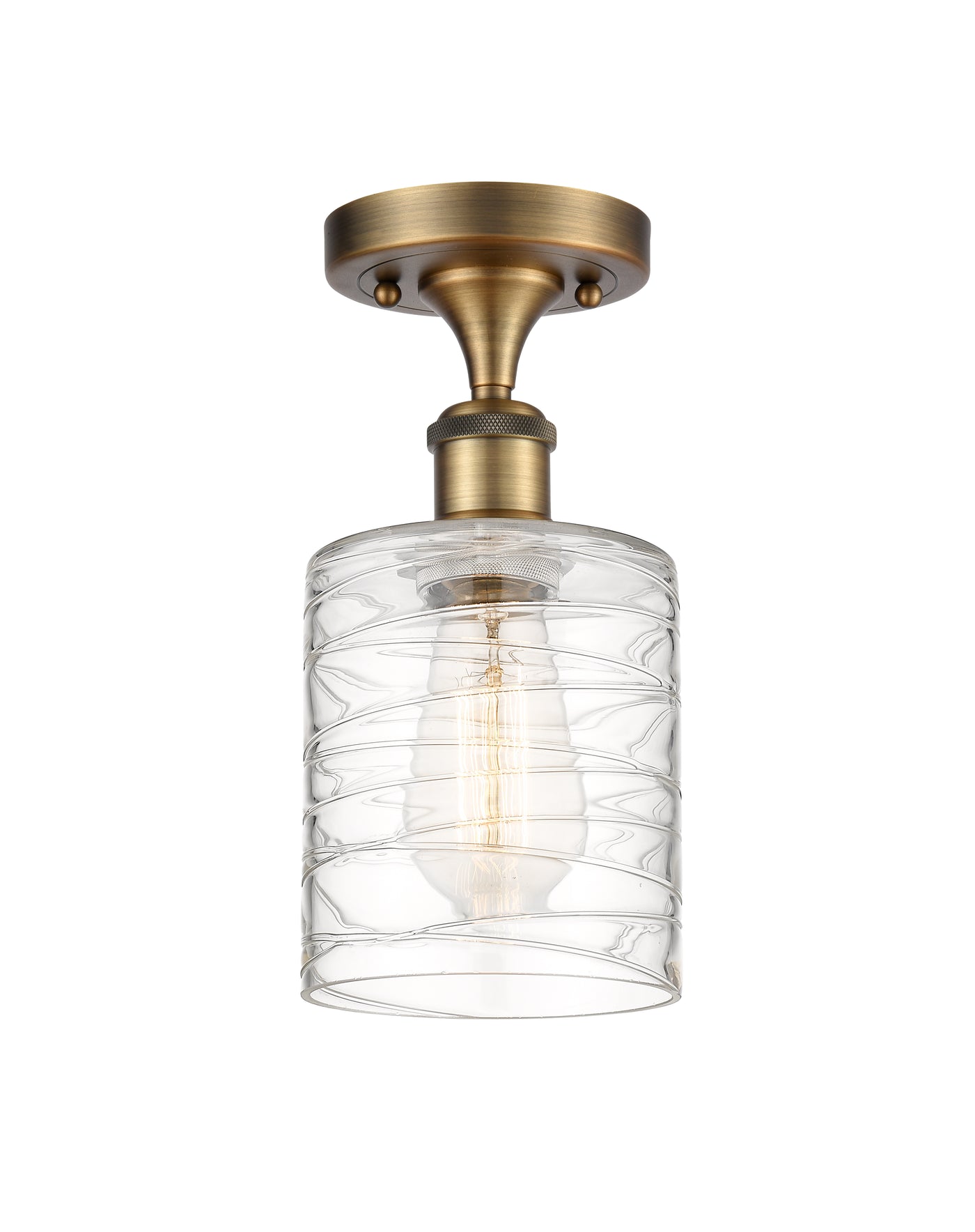 Ballston Semi-Flush Mount White Steel