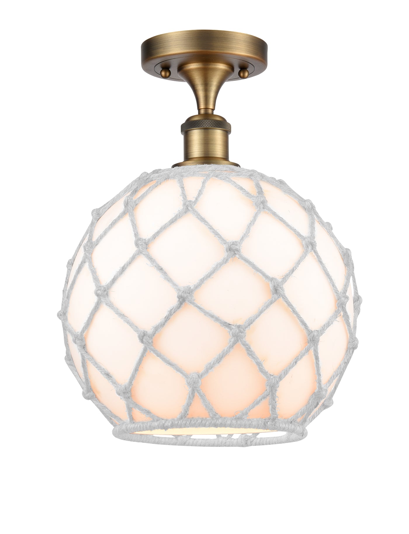 Ballston Semi-Flush Mount White Chrome