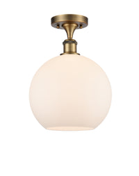 Ballston Semi-Flush Mount White Chrome Finish