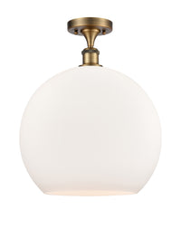 Ballston Semi-Flush Mount White Chrome