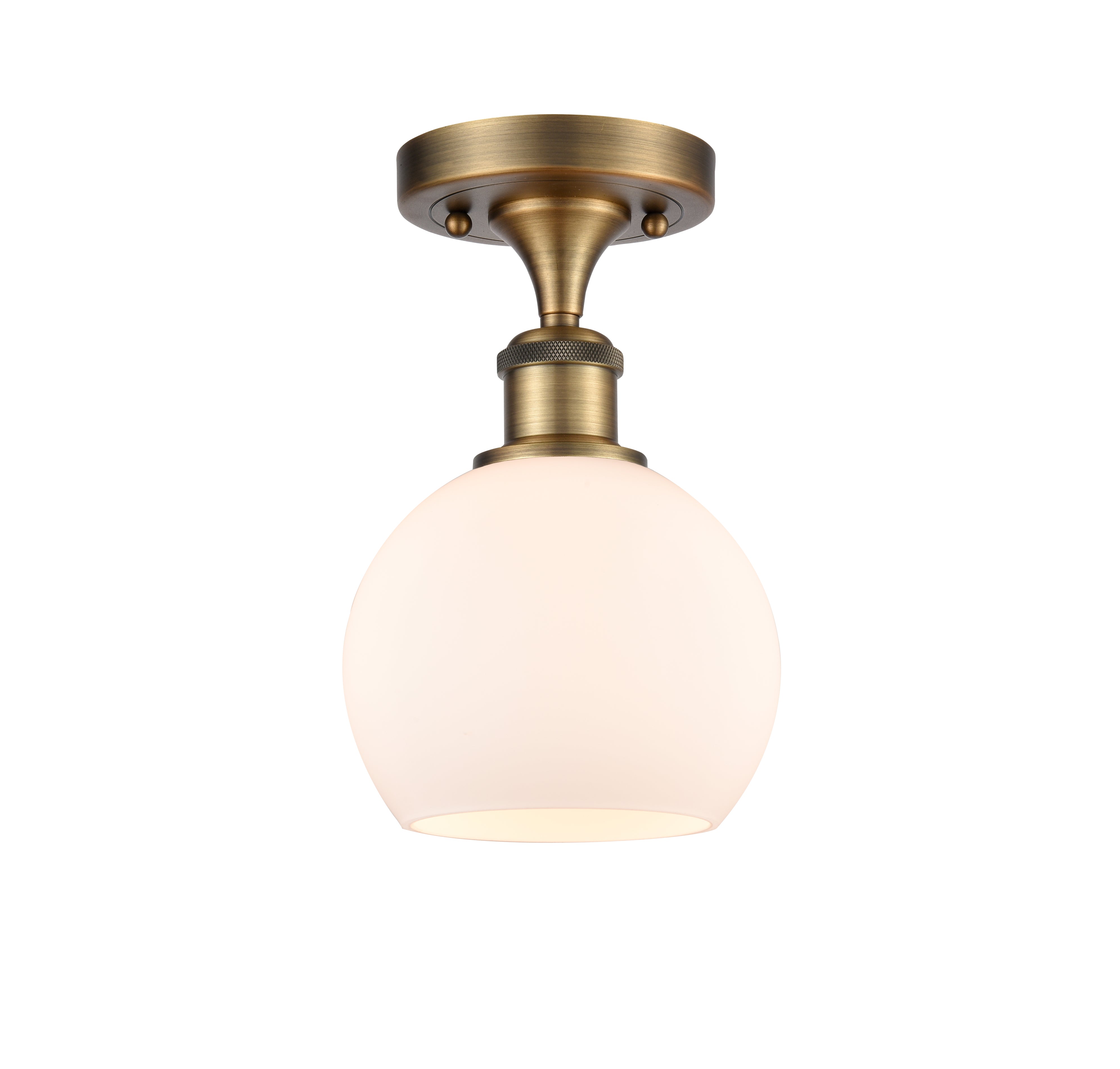 Ballston Semi-Flush Mount White Chrome