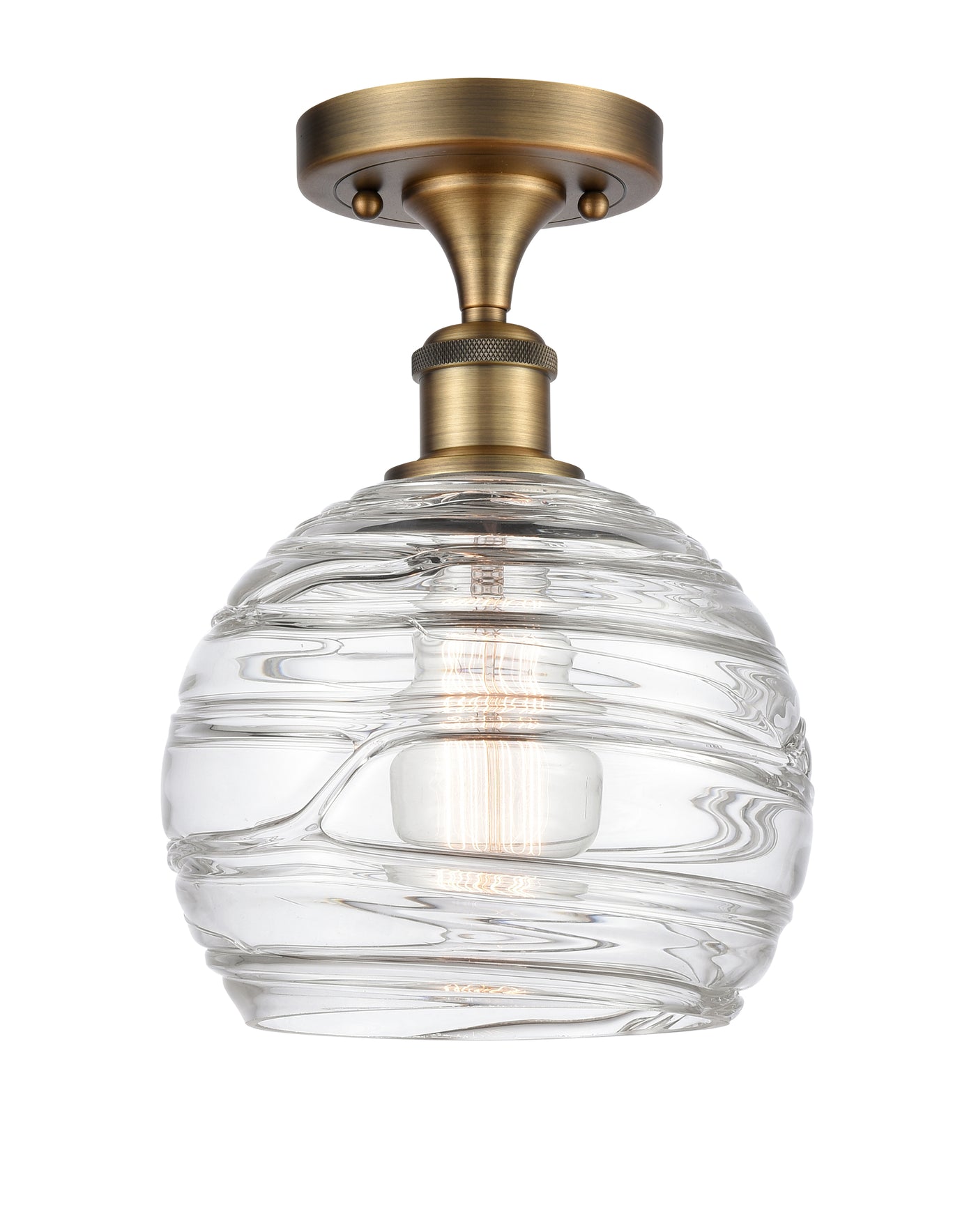 Ballston Semi-Flush Mount White Chrome