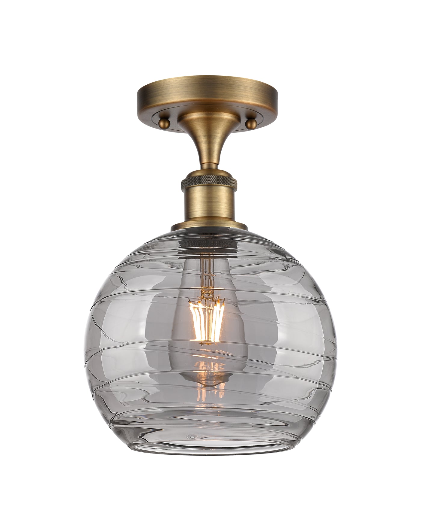 Ballston Semi-Flush Mount White Chrome