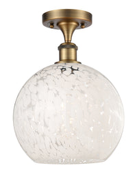 Ballston Semi-Flush Mount White Polished Chrome