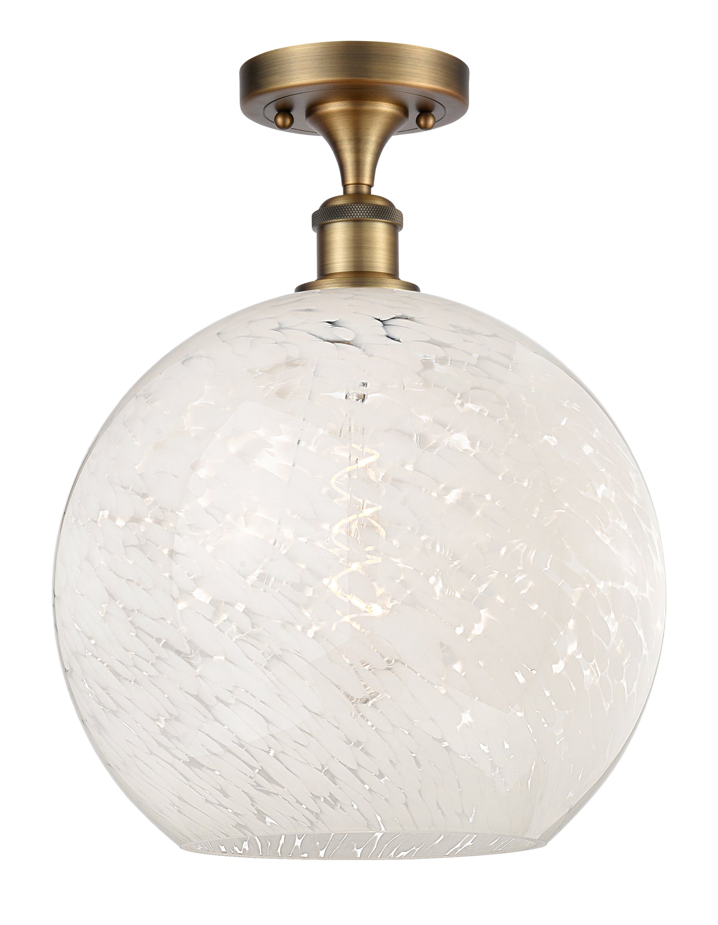 Ballston Semi-Flush Mount White Mouchette