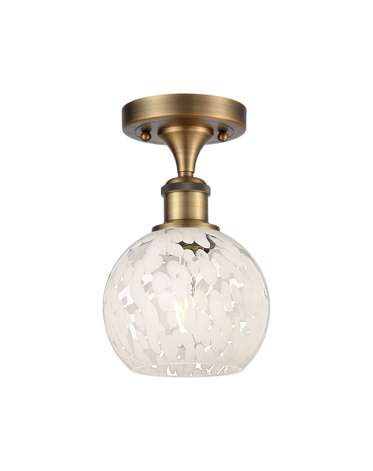 6-Inch 1-Light Semi-Flush Mount 9.25-Inch High Dimmable