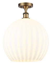 Ballston Semi-Flush Mount White Venetian