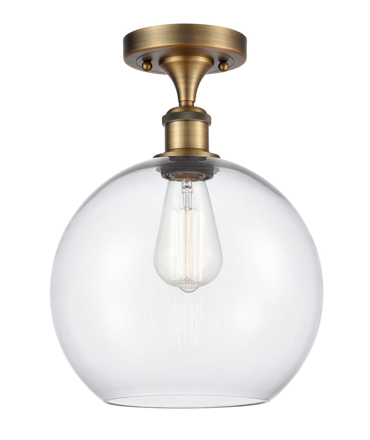 Ballston Semi-Flush Mount White Chrome