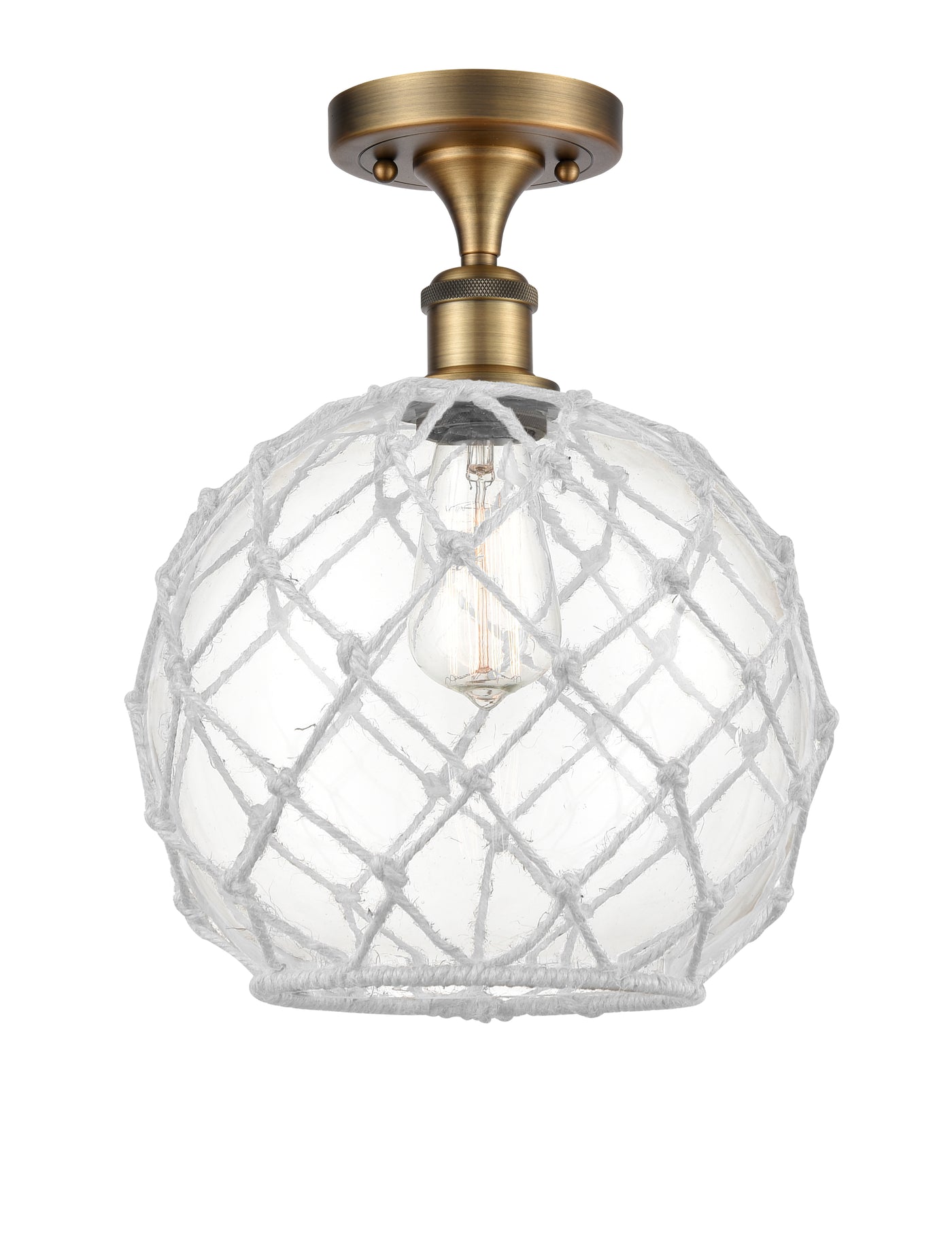 Ballston Semi-Flush Mount White Chrome
