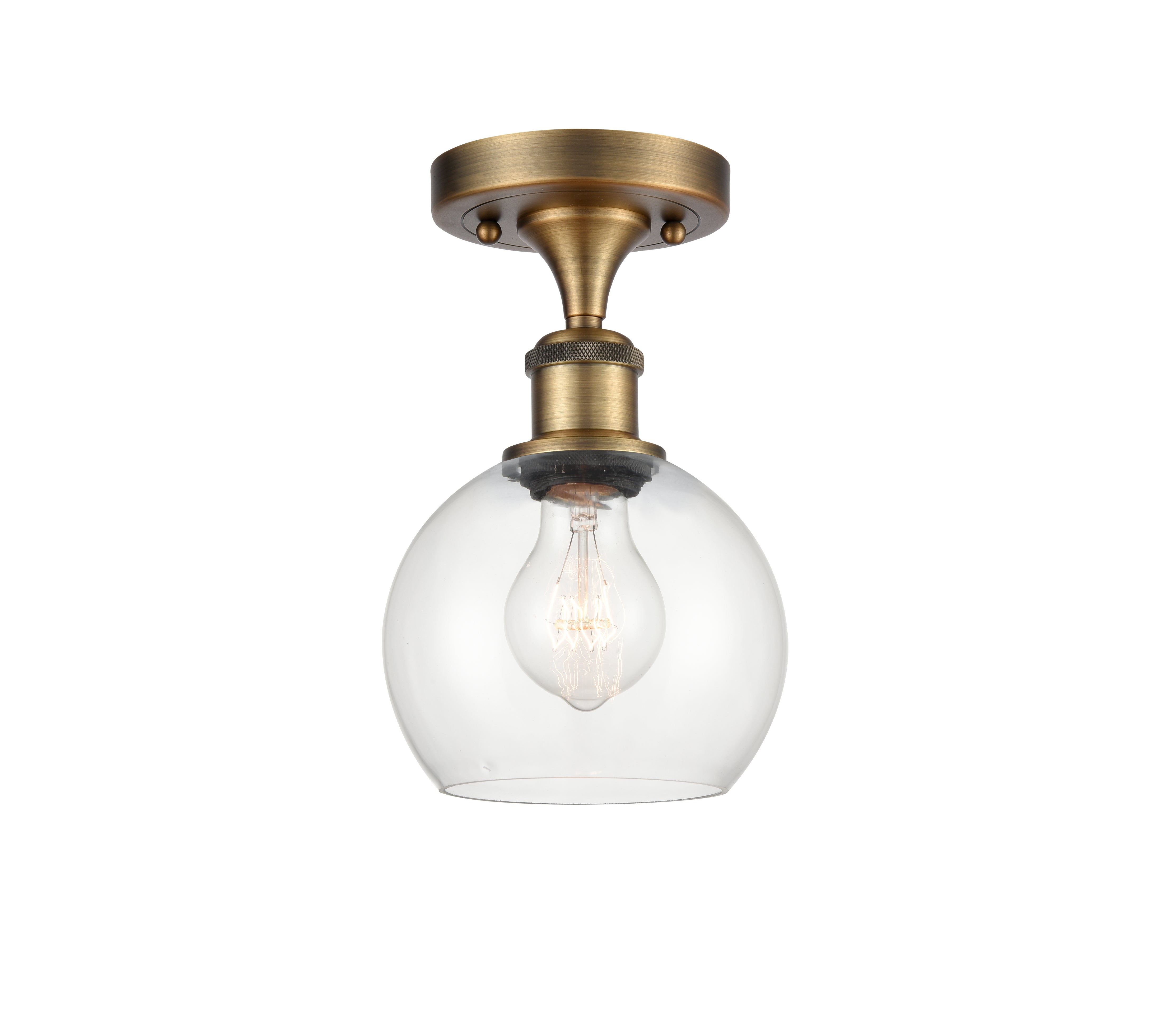 Ballston Semi-Flush Mount White Chrome