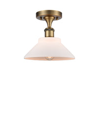 Ballston Semi-Flush Mount White Cast Brass