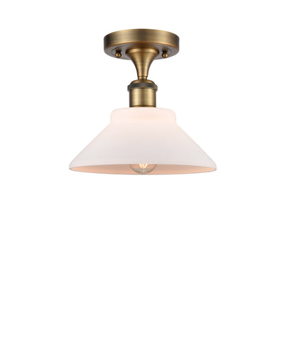 Ballston Semi-Flush Mount White Cast Brass