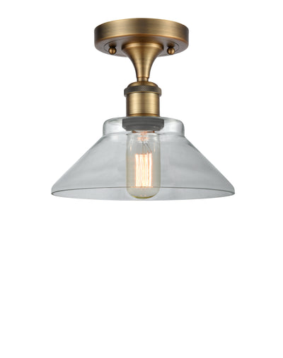 Ballston Semi-Flush Mount White Cast Brass