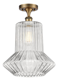Ballston Semi-Flush Mount - Clear Fluted Shade