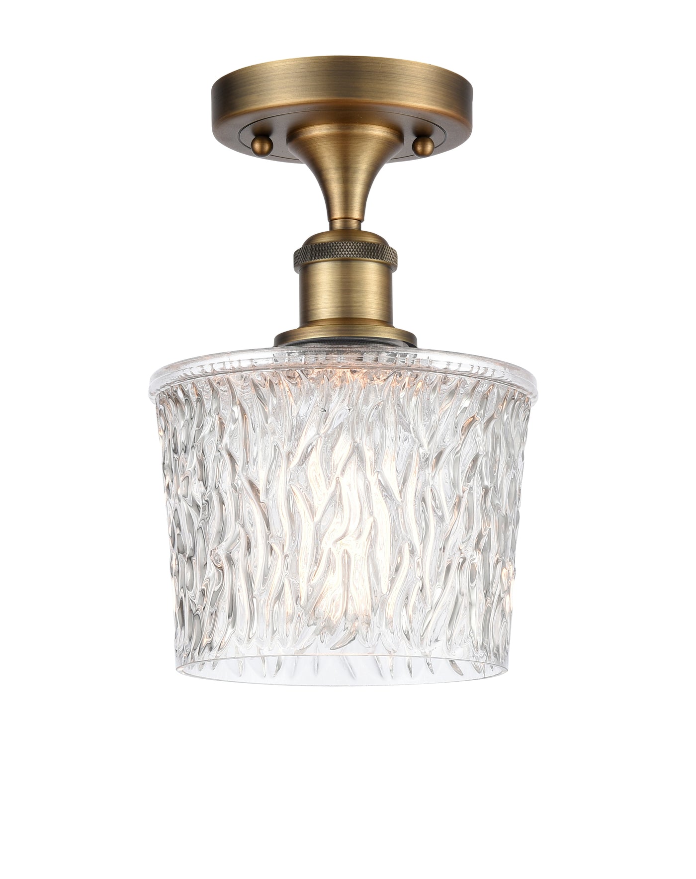 Ballston Semi-Flush Mount White Chrome