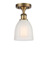 Ballston Semi-Flush Mount White Polished Chrome