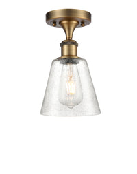 Ballston Semi-Flush White Chrome Cast Brass