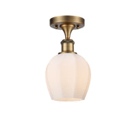Ballston Semi-Flush Mount White Chrome