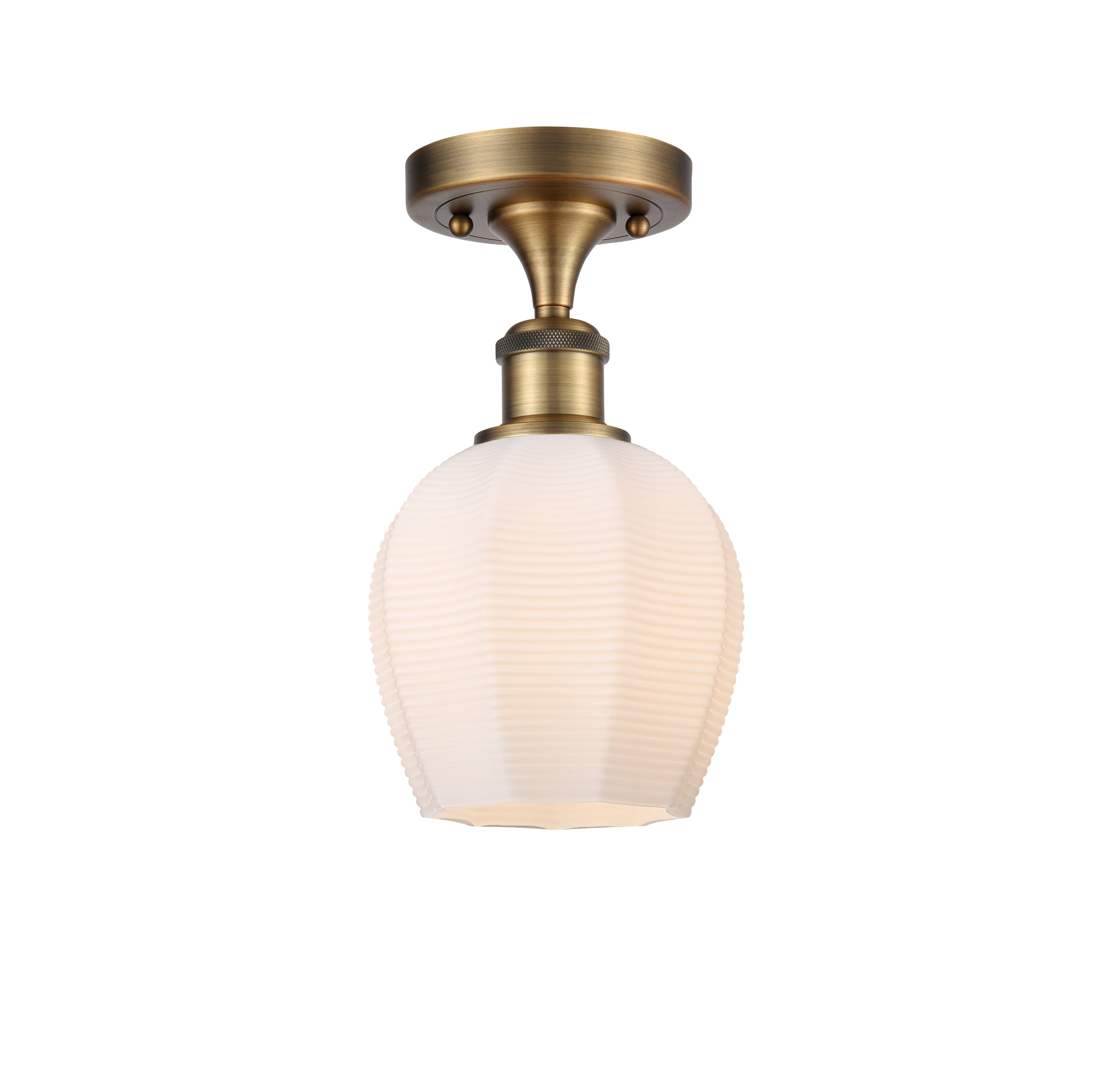 Ballston Semi-Flush Mount White Chrome