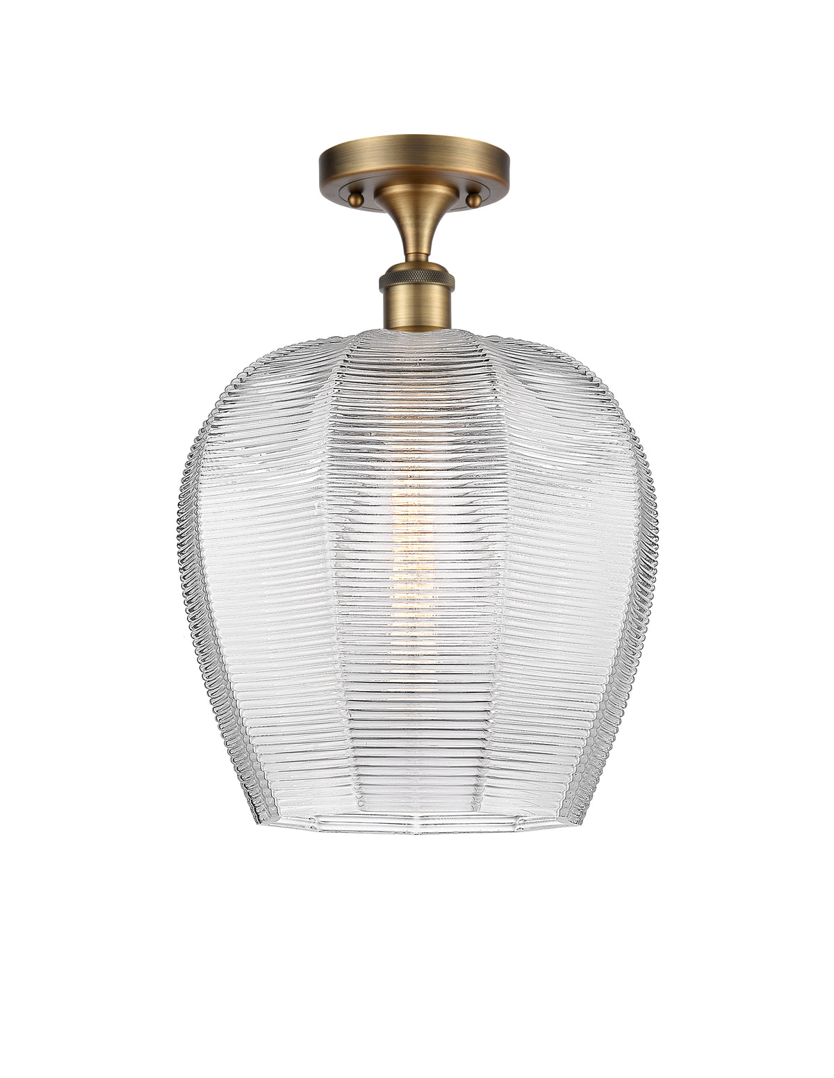 Norfolk 12-Inch 1-Light Semi-Flush Mount with LED Bulb