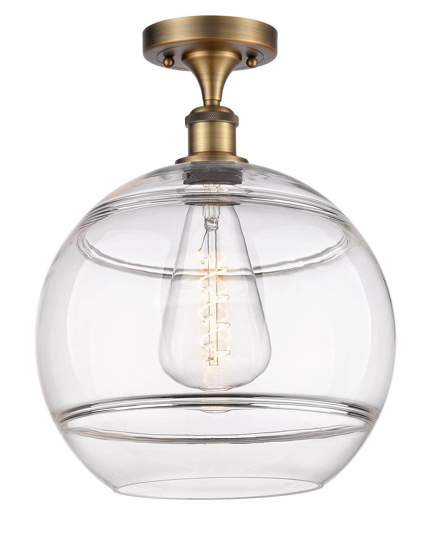Ballston Semi-Flush Mount White Chrome