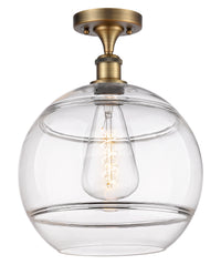 Ballston Semi-Flush Mount White Chrome