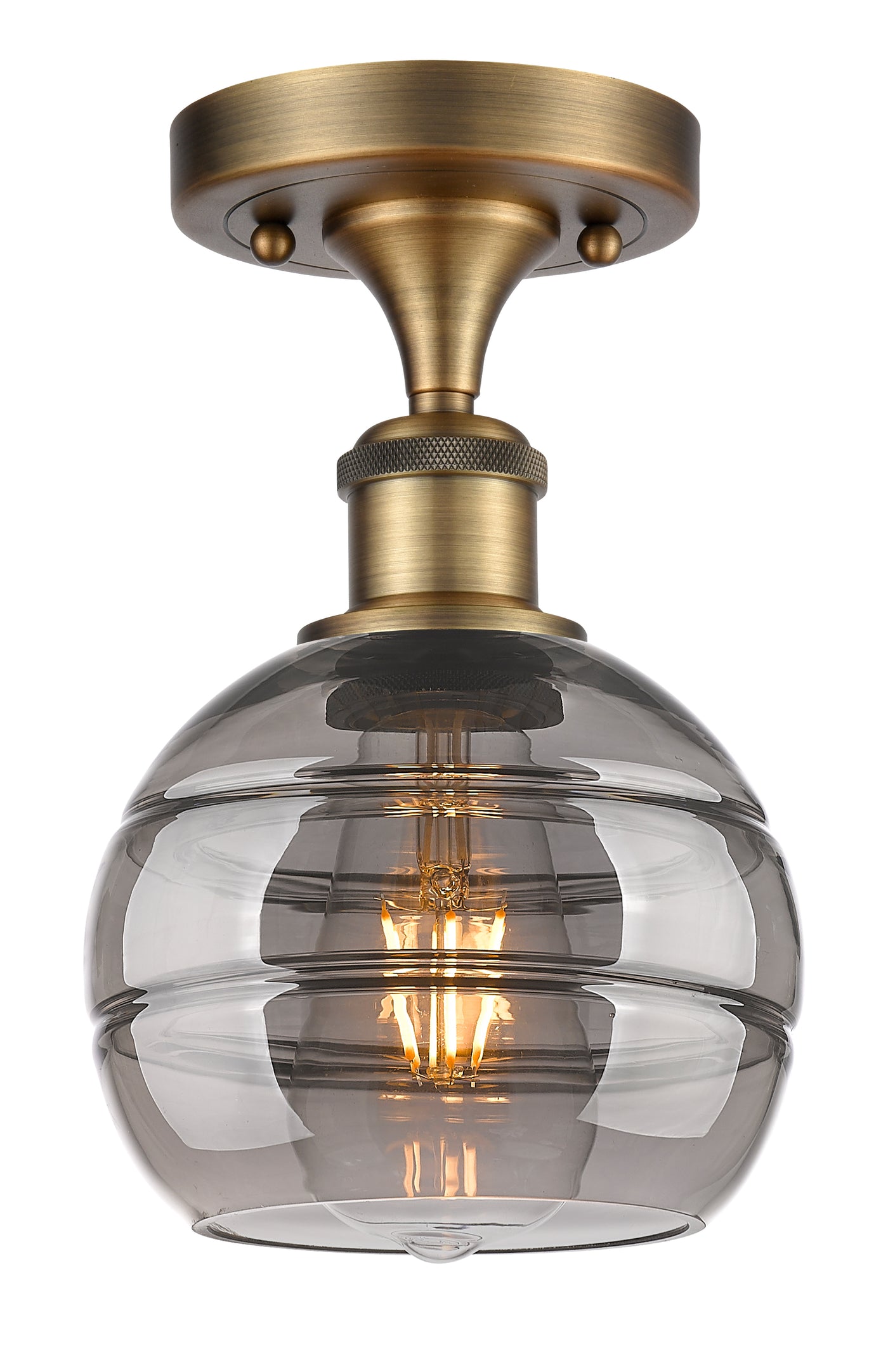 Ballston Semi-Flush Mount White Glass