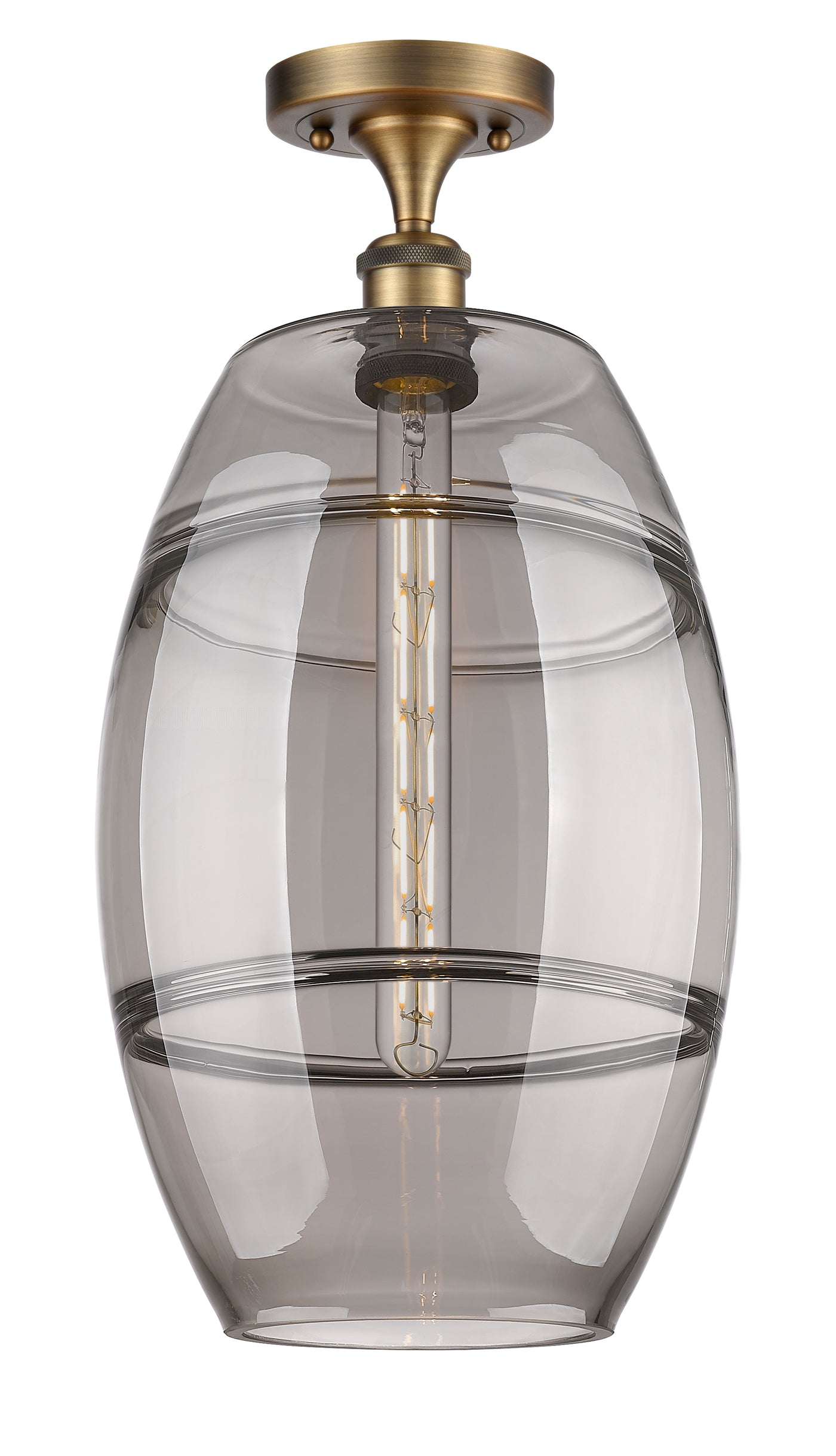 Ballston Semi-Flush Mount Cast Brass