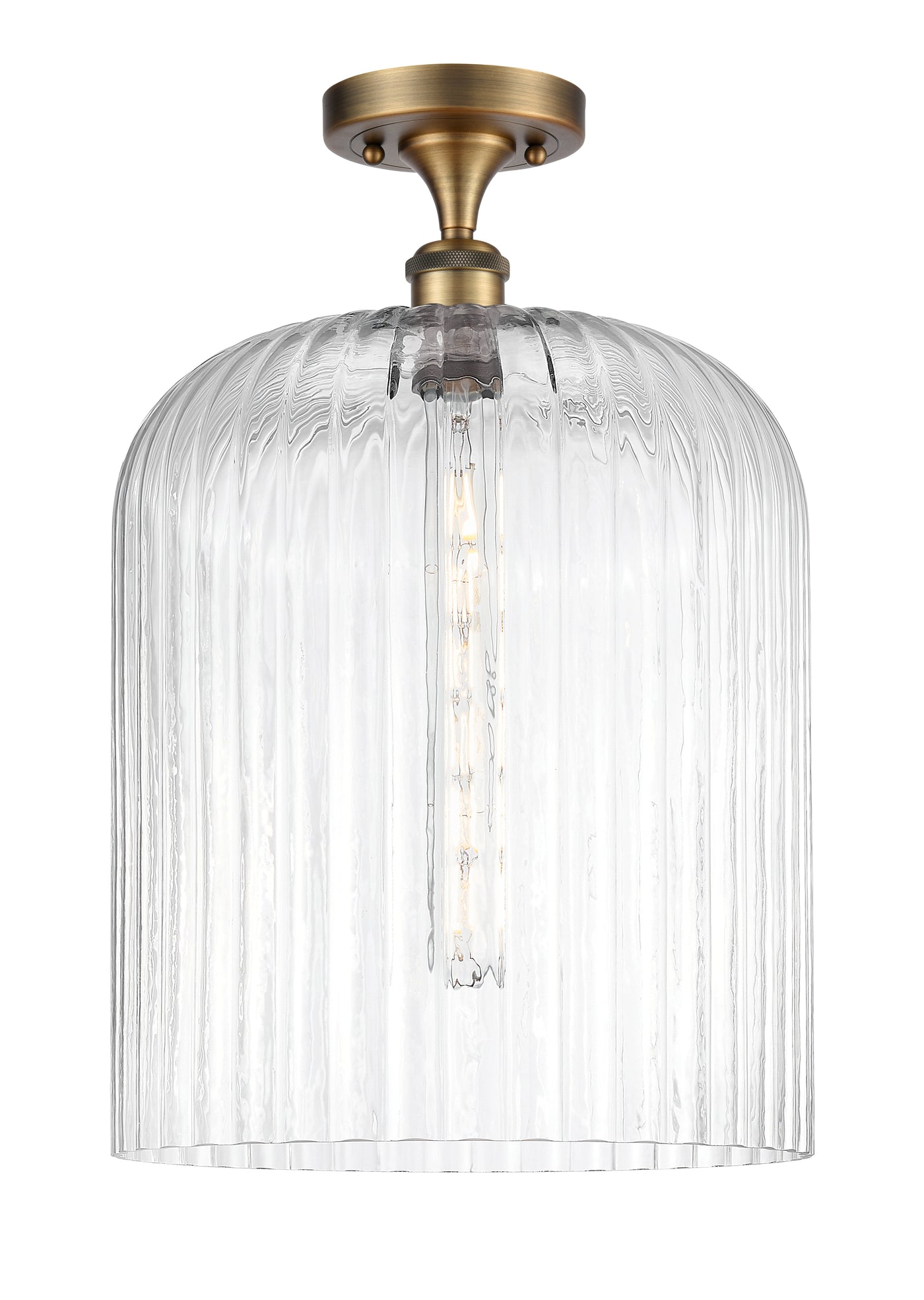 Ballston Semi-Flush Mount White Chrome