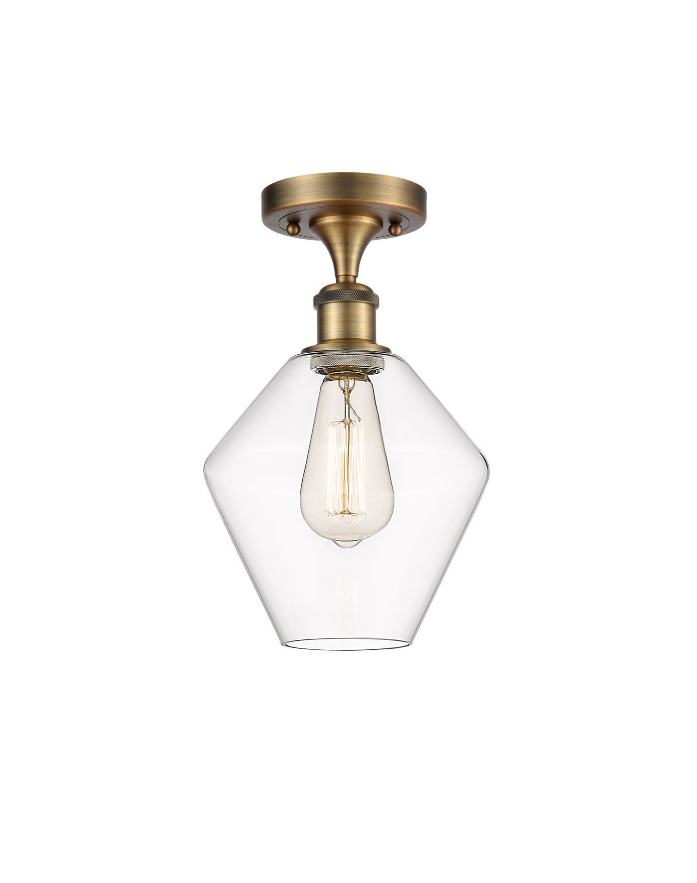 Ballston Semi-Flush Mount White Chrome