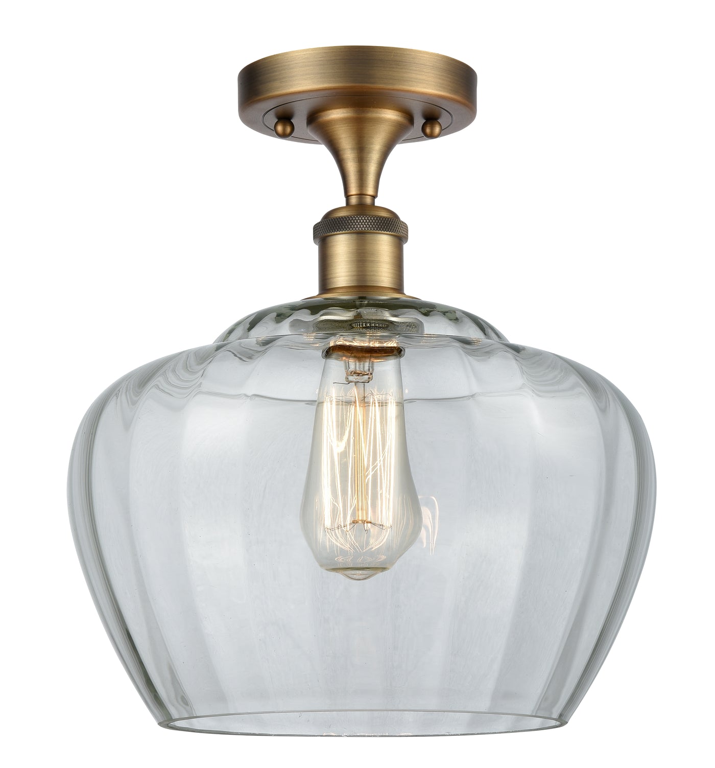 Ballston Semi-Flush Mount Chrome Brass