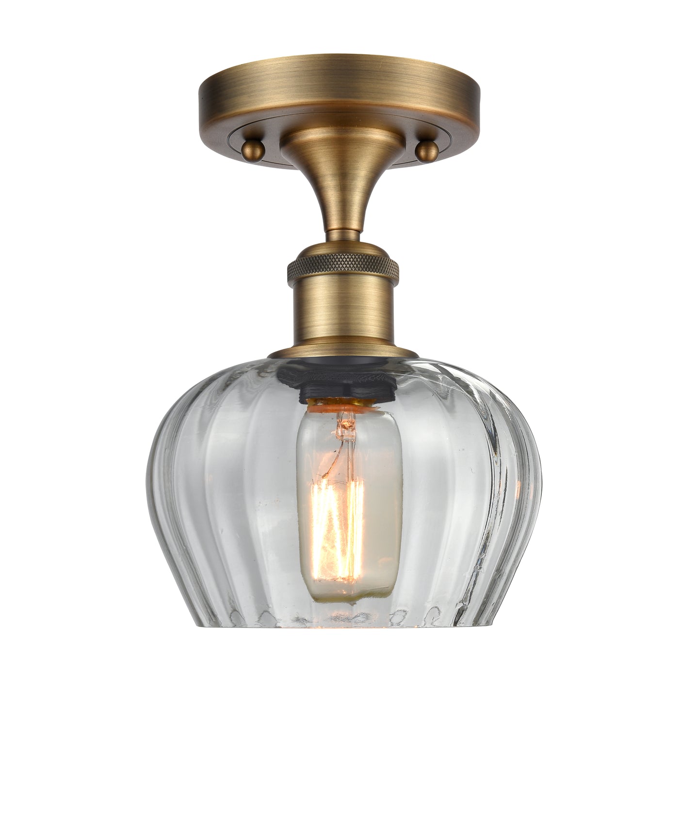 Ballston Semi-Flush Mount White Chrome