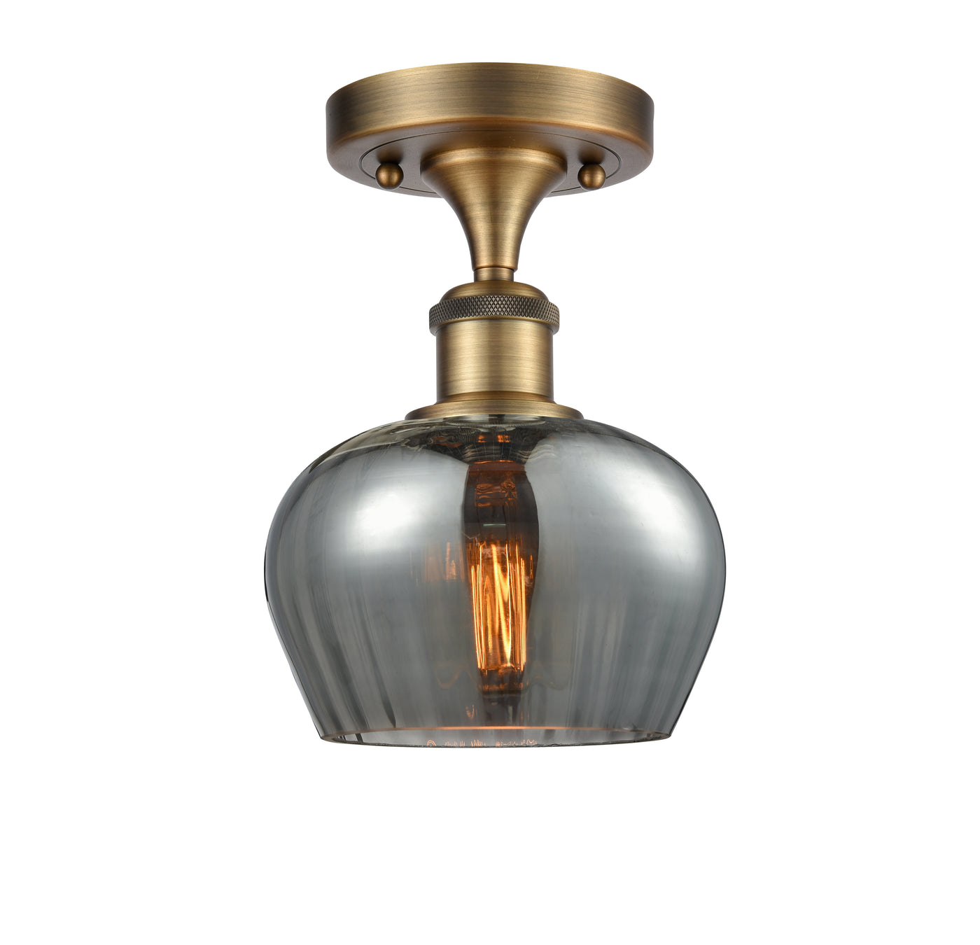Ballston Semi-Flush Mount White Chrome