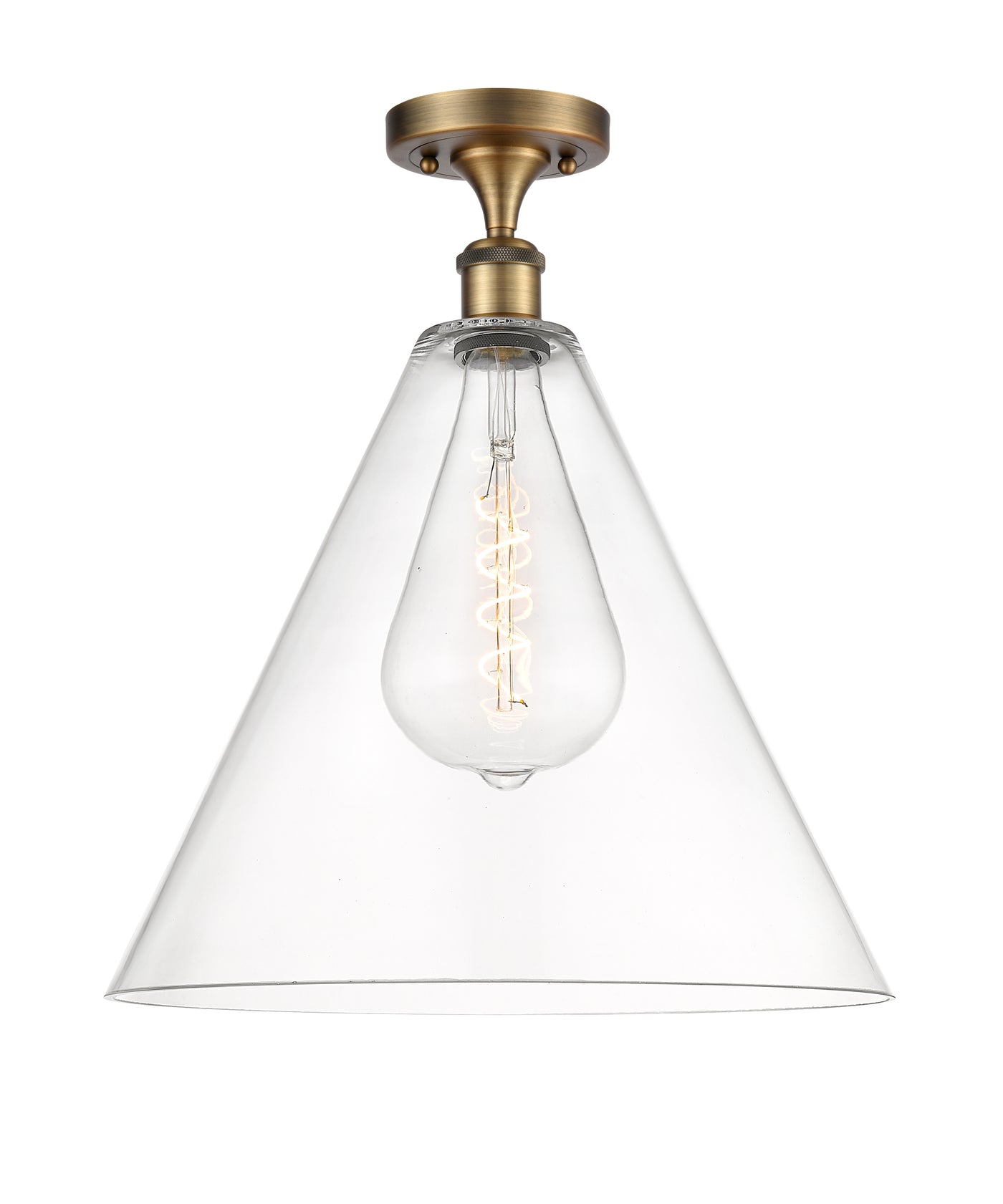 Ballston Semi-Flush Mount White Chrome