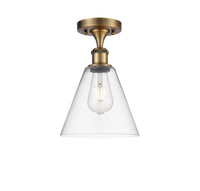 Ballston Semi-Flush Mount White Polished Chrome