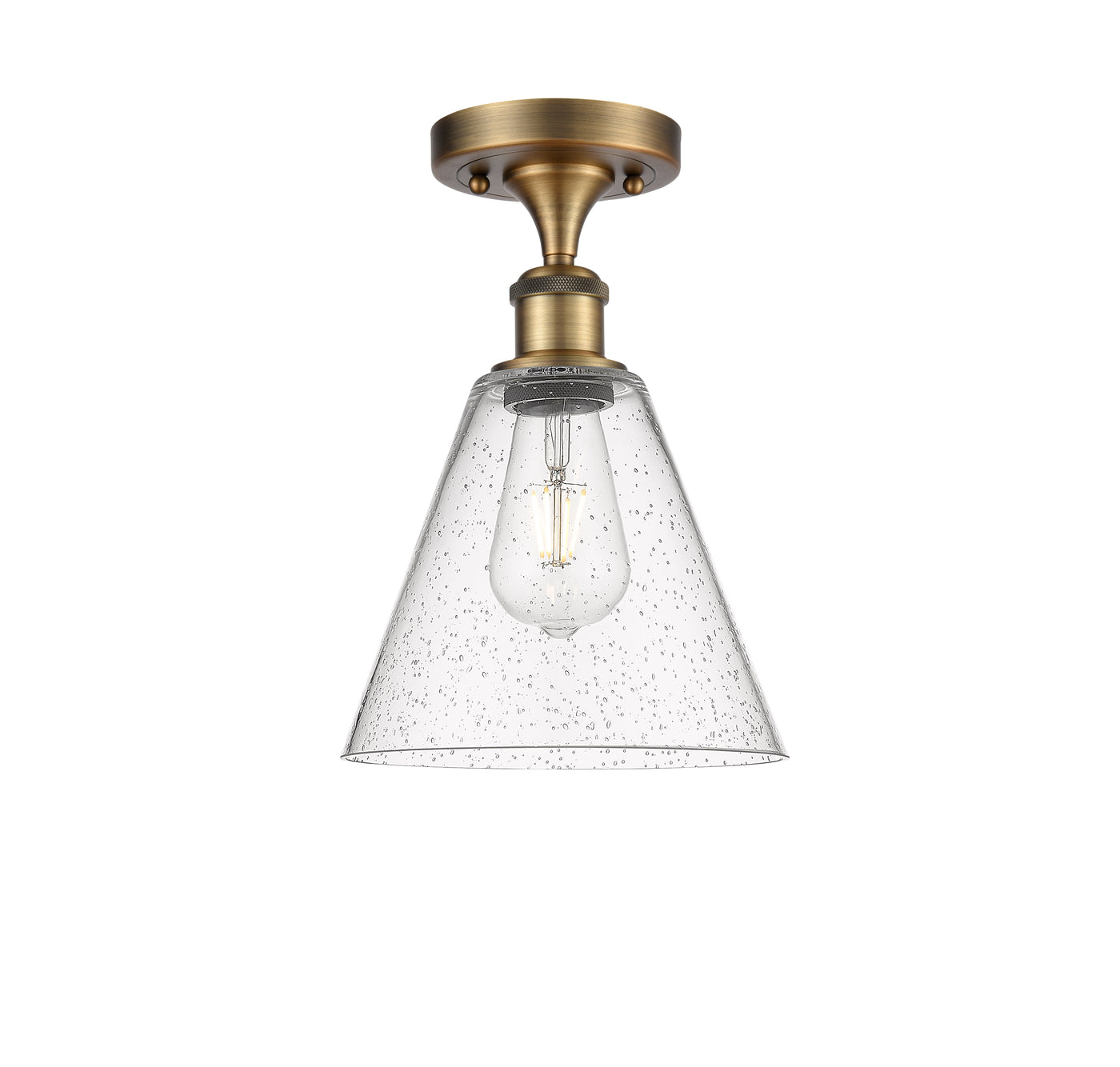 Ballston Semi-Flush Mount White Polished Chrome